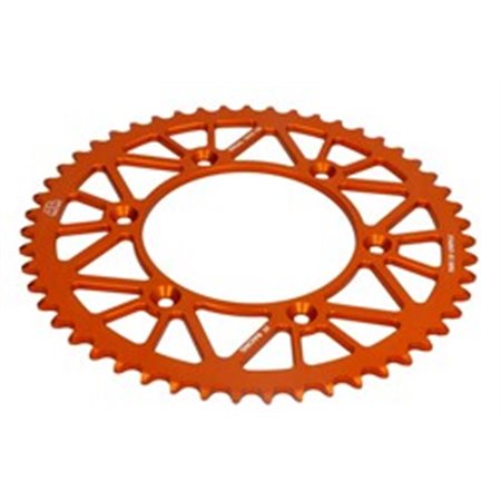 JTA897,51ORG Rear gear aluminium, chain type: 520, number of teeth: 51 (orange