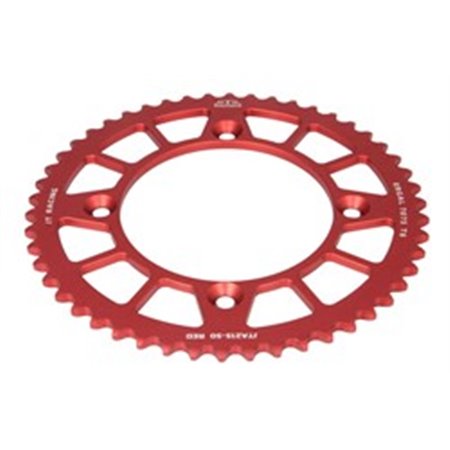 JTA215,50RED Rear gear aluminium, chain type: 520, number of teeth: 50 (red) f