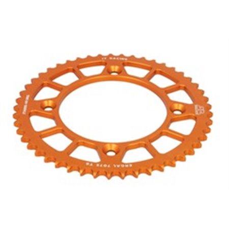 JTA895,49ORG Rear gear aluminium, chain type: 520, number of teeth: 49 (orange
