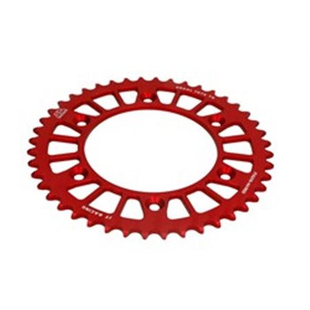 JTA210,44RED Rear gear aluminium, chain type: 520, number of teeth: 44 (red) f