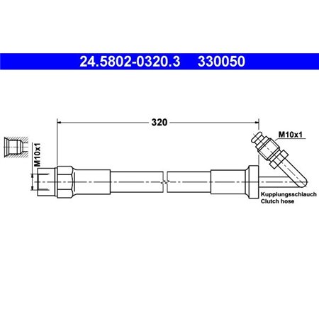 24.5802-0320.3 Clutch Hose ATE