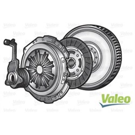 VAL845077 Kopplingssats med styvt svänghjul och pneumatiskt lager VALEO