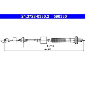 24.3728-0330.2 Kabeldragning, kopplingskontroll ATE - Top1autovaruosad