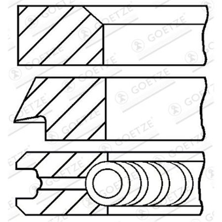 08-132900-00 Комплект поршневых колец GOETZE ENGINE