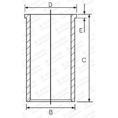 14-021350-00 Cylinder Sleeve GOETZE ENGINE