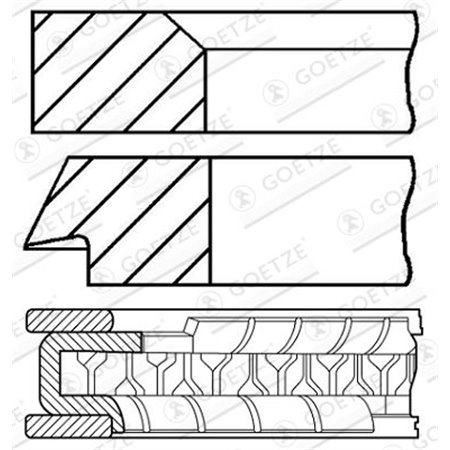 08-305000-00 Piston Ring Kit GOETZE ENGINE