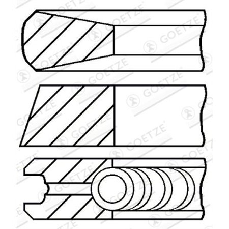 08-245200-00 Комплект поршневых колец GOETZE ENGINE