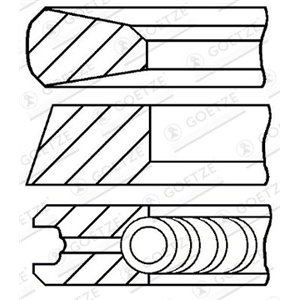 08-427400-00 83 (STD) 2 2 Piston ring set fits: MERCEDES C T MODEL (S203), C T