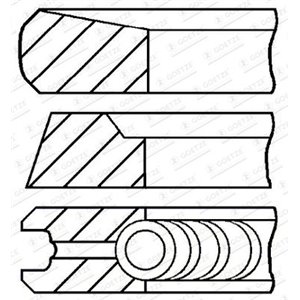 08-422800-00 96 (STD) 2 2,5 3 (EN) Piston ring set sobib: NISSAN CABSTAR E, TE