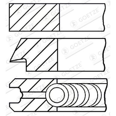 08-436300-00 Комплект поршневых колец GOETZE ENGINE