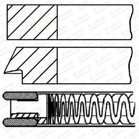 08-424300-00 Kolvirõngakomplekt GOETZE ENGINE