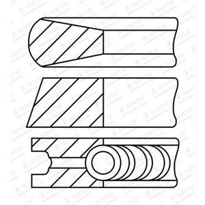 08-431900-10 83 (STD) 1,95 Piston ring set fits: HYUNDAI ACCENT II, ELANTRA II