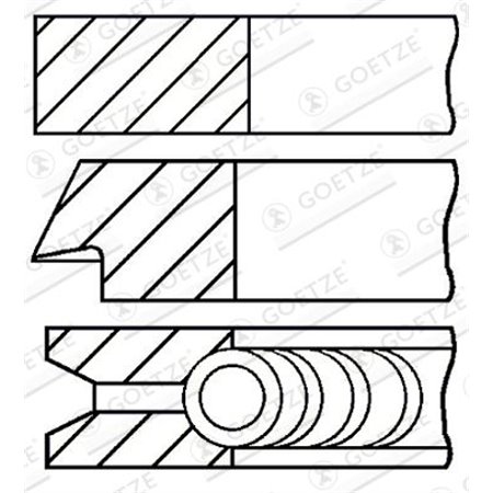 08-138900-00 Piston Ring Kit GOETZE ENGINE