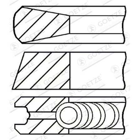 08-136500-00 Piston rings (108mm (STD) 3 2,5 4) fits: MAN fits: MAN CLA, HOCL,