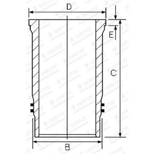15-480450-00 Silindrihülss GOETZE ENGINE - Top1autovaruosad