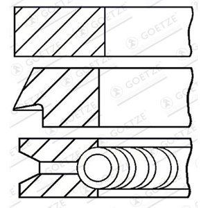 08-425300-00 84 (STD) 1,2 1,5 2 (EN) Piston ring set sobib: BMW 3 (E46), 5 (E3