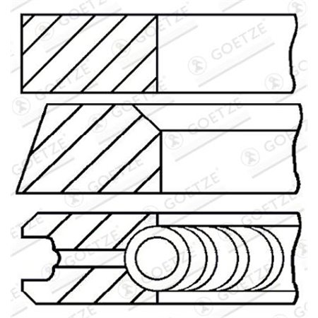 08-140600-00 Piston Ring Kit GOETZE ENGINE