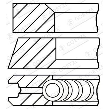 08-137500-10 Piston Ring Kit GOETZE ENGINE