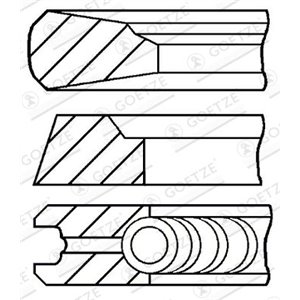 08-437600-00 Piston rings (127mm (STD) 3,5 2,385 3,5) fits: SCANIA IRIZAR CENT