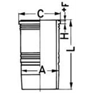 89 186 110 Cylinder liner (inner diameter: 128mm, length: 270mm, flange diam
