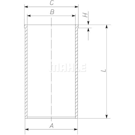 099 LW 00104 001 Гильза цилиндра MAHLE