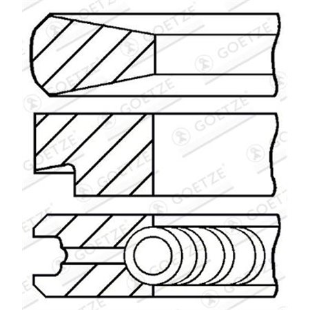 08-244500-00 Piston Ring Kit GOETZE ENGINE