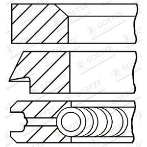 08-131300-00 80 (STD) 1,5 2 3,5 (EN) Piston ring set sobib: BMW 3 (E21), 3 (E3