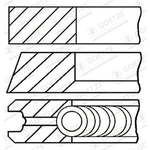 08-139500-00 81 (STD) 1,75 2 3 (EN) Piston ring set sobib: AUDI A3, A4 B7, A6 