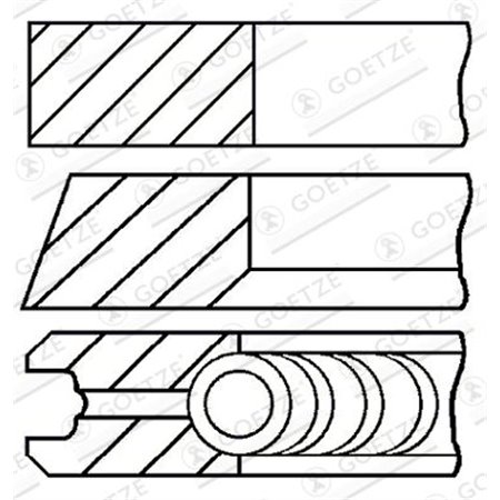 08-139500-00 Комплект поршневых колец GOETZE ENGINE