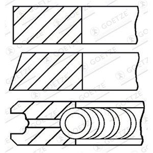 08-126000-00 84 (STD) 1,75 1,75 3 (EN) Piston ring set sobib: OPEL ASTRA G, FR