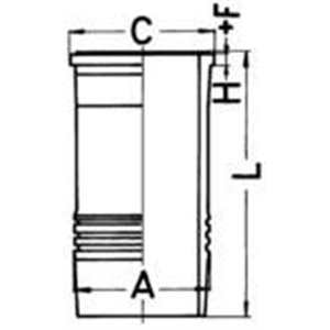 89 931 110 Cylinder liner (inner diameter: 144mm, length: 288mm, flange diam