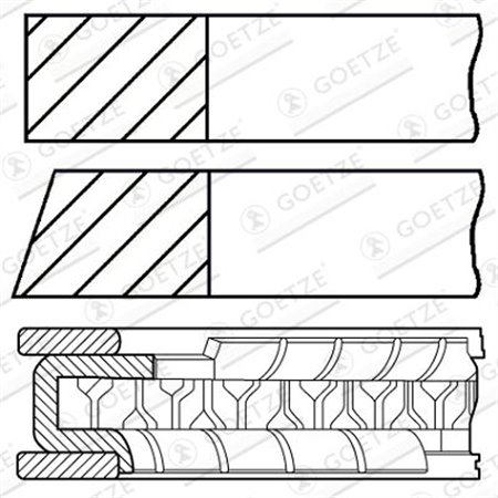 08-428300-00 Комплект поршневых колец GOETZE ENGINE