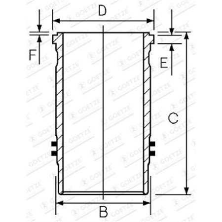 14-451220-00 Cylinder Sleeve GOETZE ENGINE