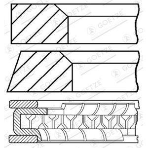 08-962600-00 75,5 (STD) 1,5 1,5 3 Piston ring set fits: SKODA 130, FABIA I, FA