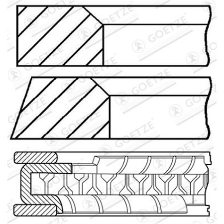 08-962600-00 Piston Ring Kit GOETZE ENGINE