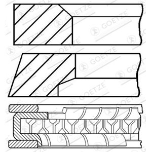 08-433700-00 75 (STD) 1 1,2 2,85 (EN) Piston ring set sobib: HONDA CAPA, CIVIC