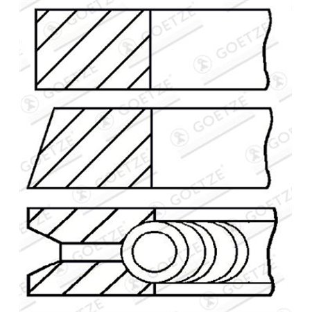 08-336400-00 Piston Ring Kit GOETZE ENGINE