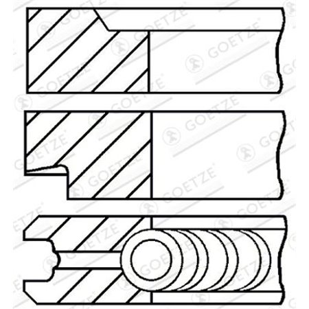 08-206800-00 Piston Ring Kit GOETZE ENGINE