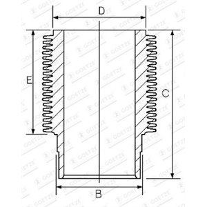 14-900080-00 100x110x222,3 silindrihülss DEUTZ KHD(FxL912,BFxL912 67 ) (kołnie