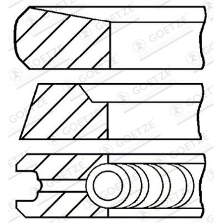 08-436107-00 Комплект поршневых колец GOETZE ENGINE