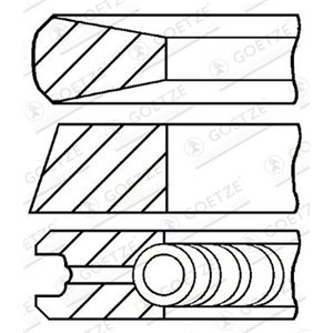 08-879200-00 83 (STD) 2 3 2 Piston ring set fits: OPEL ANTARA A 2.0D 07.06 12.