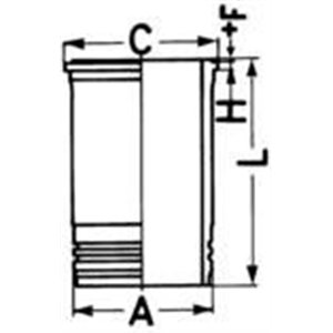 89 903 110 Cylinder liner (108mm) fits: ATLAS 1604HD, 1604LC, 1805M, 2005M, 