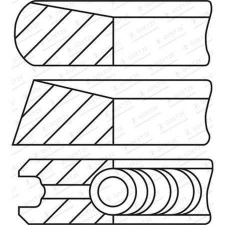 08-448600-00 Piston Ring Kit GOETZE ENGINE