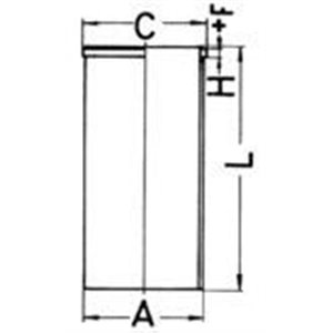 89 022 190 Cylinder liner (101,05mm) fits: ALLIS CHALMERS 800, TL; CATERPILL