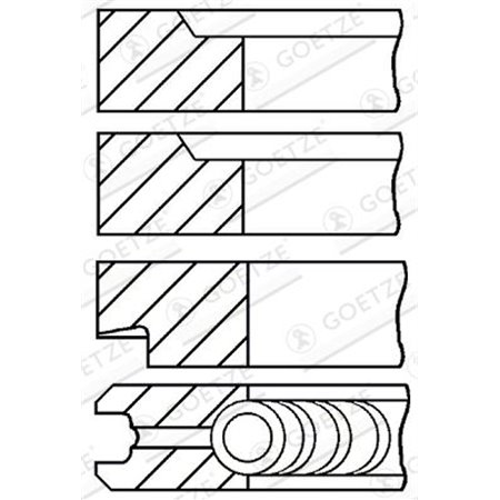 08-202400-10 Piston Ring Kit GOETZE ENGINE