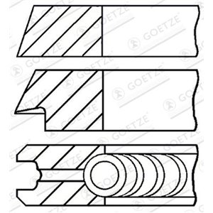 08-115900-00 81 (STD) 1,5 1,75 2 (EN) Piston ring set sobib: AUDI A3, A4 B5, A