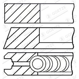 08-432300-10 81 (STD) 1,75 3 2 (EN) Piston ring set sobib: AUDI A1, A3, A4 ALL