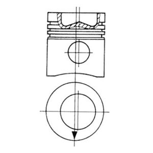 93 445 970 Piston with sleeve set (STD) fits: CASE IH 1455, 1455 A, 1455 CM 