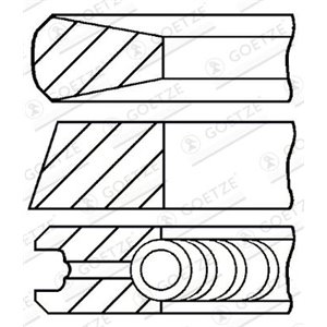 08-743400-00 Piston rings (130mm (STD) 4 3,16 4) fits: DAF fits: DAF 85, 85 CF
