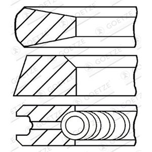 08-105500-00 83 (STD) 3 2 3 (EN) Piston ring set sobib: CITROEN EVASION, JUMPE